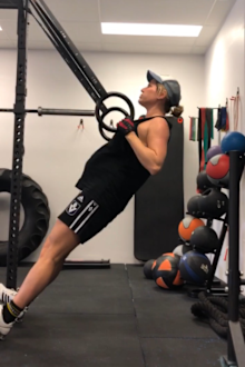 Pregnant woman exercising