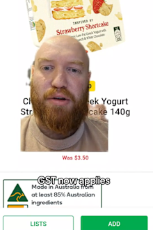 A screenshot of a TikTok on food GST rules uploaded by Harrydelltaxtok