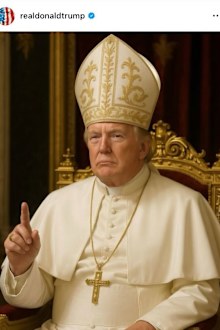 Trump draws criticism with AI image of himself as the pope ahead of the papal conclave