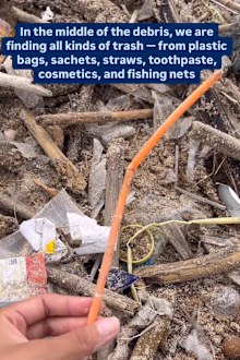 Environmentalists are calling for urgent action after a "catastrophic" wave of plastic and other rubbish washed up on beaches in Bali.