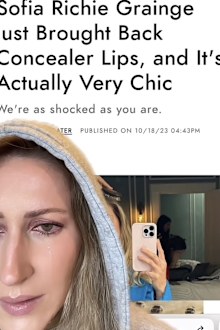 Sofia Richie concealer lips trend