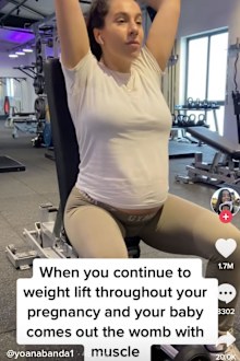 Yoana Banda said her weight lifting resulted in her baby being born with muscles 