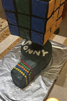 LEGO Masters 2023: Hamish Blake creates a Rubik's Cube cake for his son