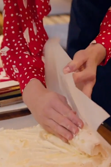 Kate proved handy when it came to rolling it's dessert.