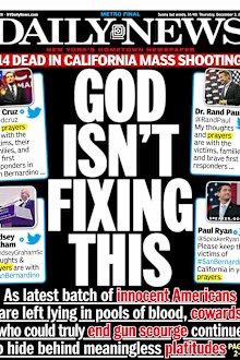 "God Isn't Fixing This". (Twitter/@NYDailyNews)