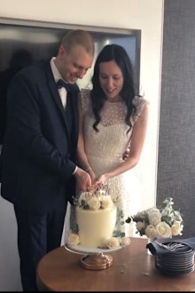 COVID wedding couple