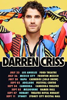 Darren Criss returns to Australia for a five-city national tour starting September 3, 2023. 