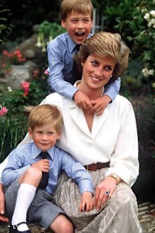 Diana with William and Harry