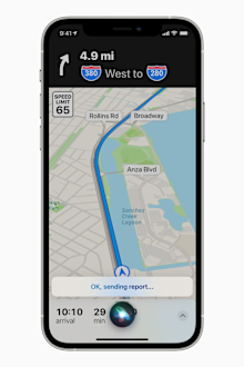 Maps users can now report an accident, hazard, or speed check by telling Siri on iPhone or CarPlay.