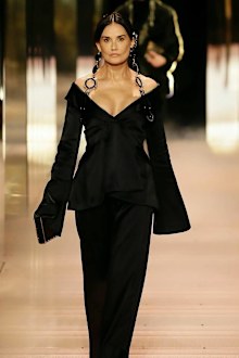 Demi Moore walks the Paris Fashion runway show.