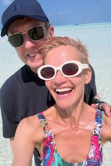 The couple, who visited the Maldives 22 years ago after they tied the knot, took their daughters, Allegra and Giselle Overton, back to the luxury holiday spot