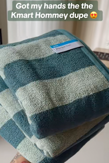 Kmart bath towels hommey dupe