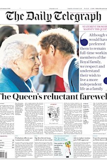 The Daily Telegraph UK front pages Prince Harry Meghan Markle royal exit