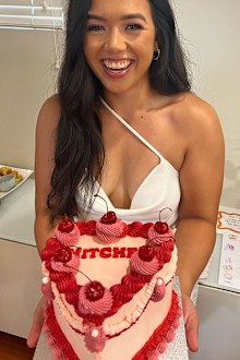 Emily Vilé at her hen's party before her wedding.