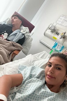 Emily Miller reveals she was hospitalised for an ectopic pregnancy just weeks after discovering she was pregnant.