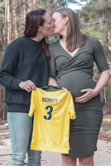 Megan Schutt and Jess Hollyoake announced they were expecting in 2021.