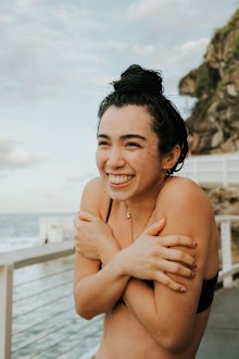 Wallice pictured after her first visit to Sydney's Bondi Beach.