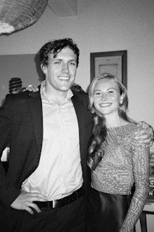 Grace Tame and her fiance Max Heerey.