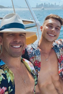 Hugh Sheridan with ex fiance Kurt Roberts