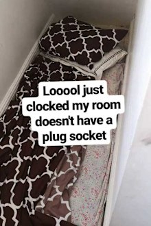Airbnb room that's a cupboard under the stairs