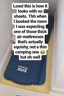 Airbnb room that's a cupboard under the stairs