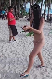 The photo of the Taiwanese tourist in her bikini on Boracay quickly went viral, attracting the attention of authorities.