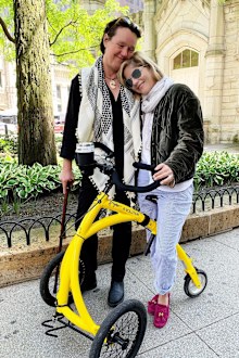 Selma Blair on walking bike