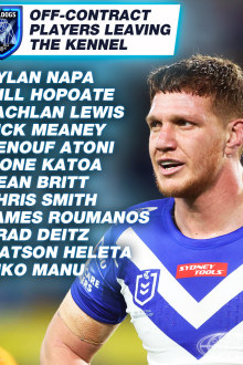 Players departing the Bulldogs at the end of this season.