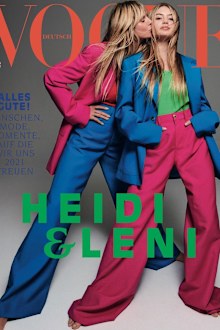 Heidi Klum and daughter Leni on the cover of German Vogue.