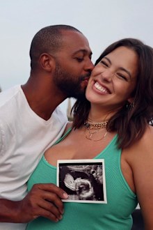 Ashley Graham, husband Justin Ervin, pregnancy announcement, ultrasound photo, Instagram