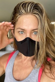 Celebrities, wearing face masks, coronavirus pandemic, Jennifer Aniston