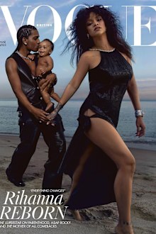 Rihanna, ASAP Rocky and their son's British Vogue March cover shoot.