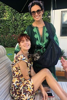 Tallulah Willis and mum Demi Moore.