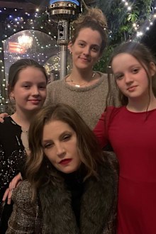 Lisa Marie Presley with her eldest daughter Riley Keough and two young twins.