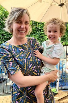 Alexandra Collier with her son.