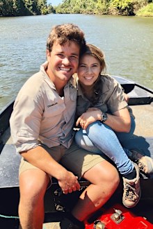 Bindi Irwin, Chandler Powell. relationship, riding boat, Australia