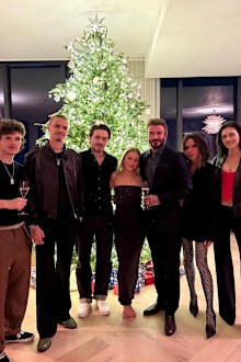 Victoria Beckham shares family Christmas photo with husband David, children and daughter-in-law Nicola Peltz