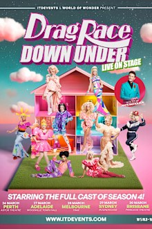 Drag Race Down Under, Drag Race Down Under Season 4, Drag Race Down Under 2024, Drag Race Down Under Tour, Lazy Susan, Mandy Moobs, Vybe, Freya Armani, Nikita Iman, Max Drag Queen, Brenda Bressed, Lucina Innocence, Karna Ford, Olivia Dreams, Rhys Nicholson