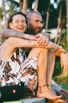 Adam Levine and Behati Prinsloo.