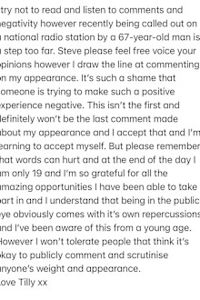 Gordon Ramsay's daughter Tilly blasts British radio host.