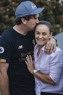 Ash Barty and fiance Garry Kissick announced their engagement in November 2021.