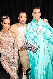 Linda Evangelista, Kim Kardashian and Mr Kim Jones