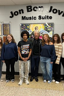 Bon Jovi returns to his high school as auditorium is named after him