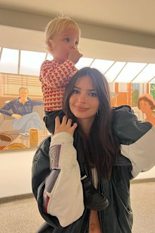 Emily Ratajkowski and her son, Sly.