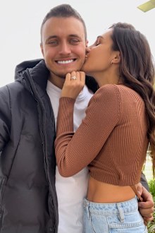 Kayla Itsines announces engagement to boyfriend Jae Woodroffe.