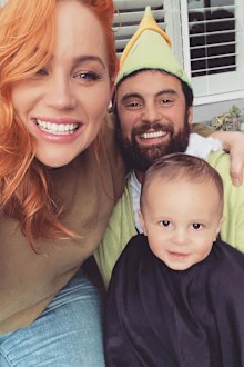 Jules and Cam share pictures of Ollie's first haircut. 