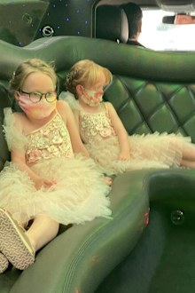 Lily Allen shares photos of daughters Ethel and Marnie taken at her Las Vegas wedding in September 2020. 