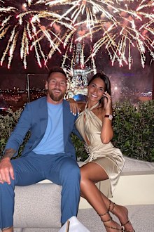 Lionel Messi and Antonela Roccuzzo