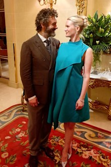 Michael Sheen and Anna Lundberg at the world premiere for Good Omens in London