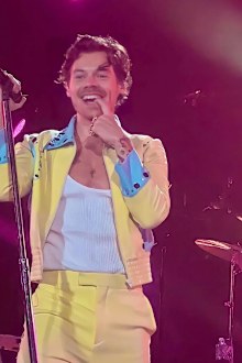 After camping out overnight Sydney fans have finally seen Harry Styles take to the stage for the first of his two sold out shows at Accor Stadium.